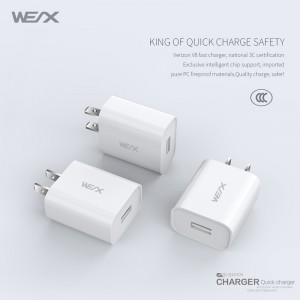 WEX - V8 여행 충전기, 벽 충전기, 전원 어댑터