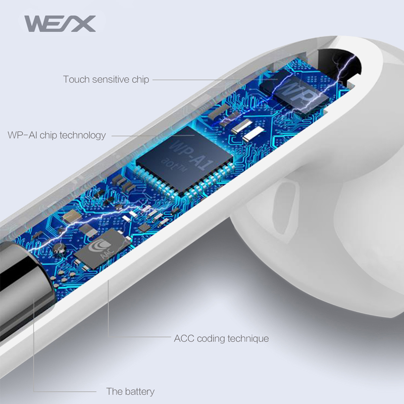 WX -A11 플러스 무선 이어폰, 블루투스 5.0 이어폰, TWS (진정한 무선 스테레오) 이어폰