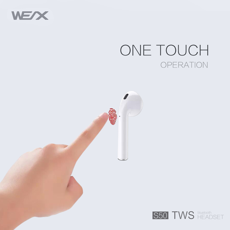 WX S50 무선 이어폰, 진정한 무선 스테레오 이어폰, 블루투스 5.0 이어폰